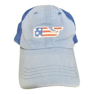 VINEYARD VINES American Flag Adjustable Mesh Trucker Hat‎